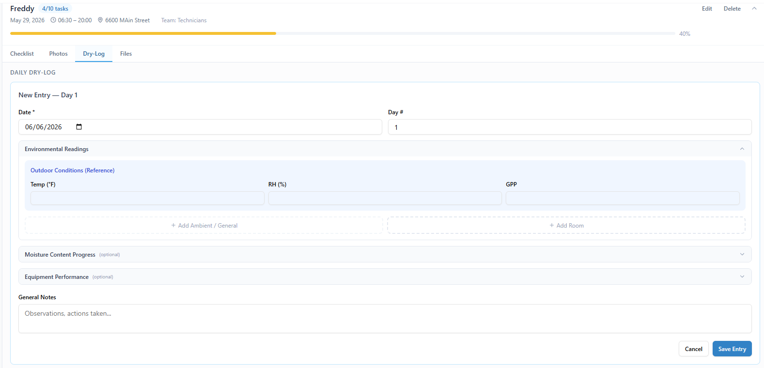 Dry-Log Section screenshot 1